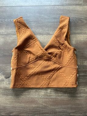 Anthropologie Maeve Burnt Orange Knit Top